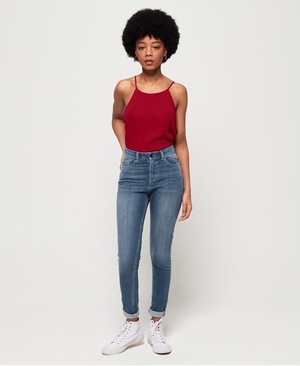 Superdry Superflex Skinny Női Farmer Égszínkék/Kék | QOFHI7032